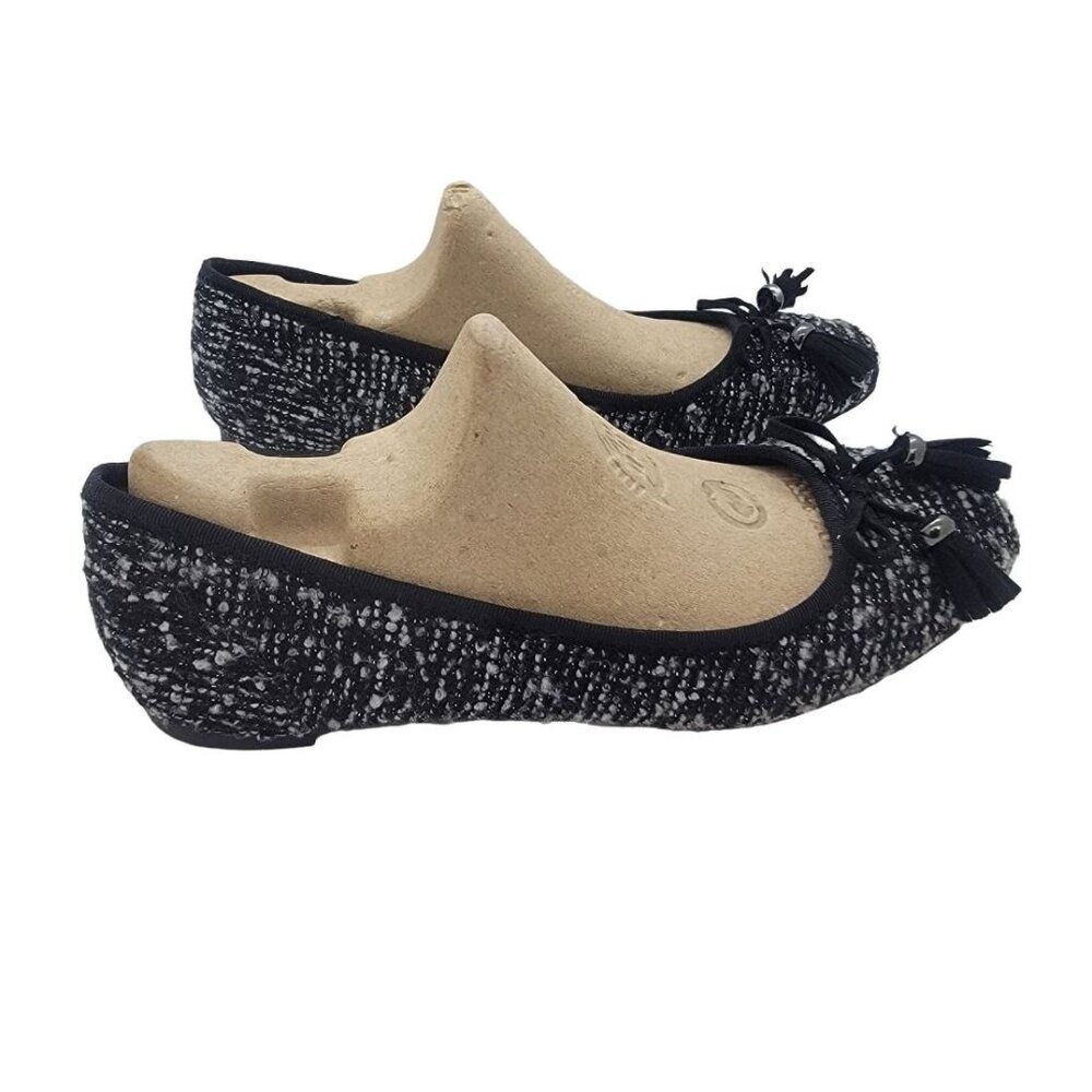 Alfani Women's Camroon T Ballet Flats Size 7 M Black/White ballerina shoes bow - Picture 2 of 6